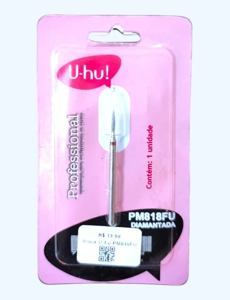 ✨ Broca Diamantada Chama Afiada PM818F U-HU – Precisão e Acabamento Profissional para Nail Design ✨ - 1
