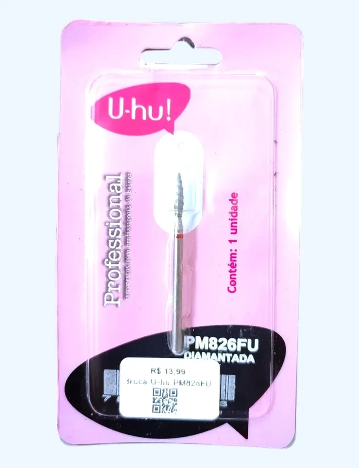 ✨ Broca Diamantada Chama PM826FU U-HU – Precisão e Acabamento Profissional para Nail Design ✨ - 1
