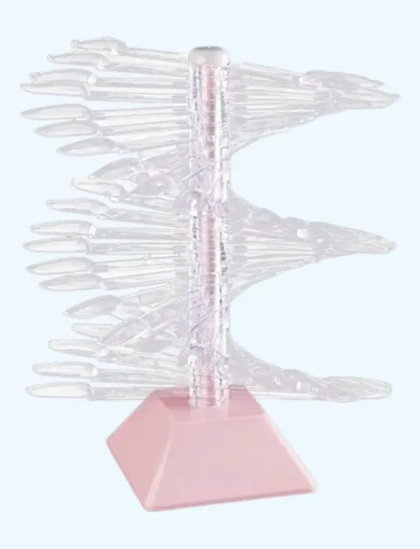 ✨ Expositor de Esmaltes com 60 Unhas Transparentes – Mostruário Profissional Espiral para Nail Design ✨