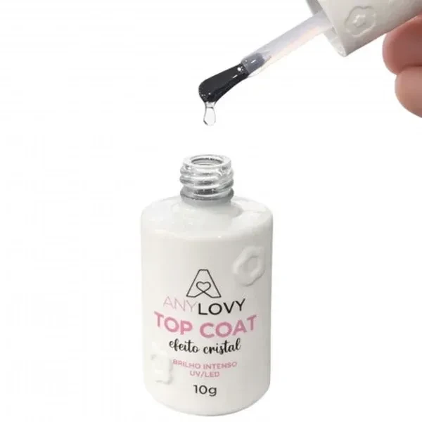 ✨ Top Coat Efeito Cristal Anylovy 10g – Brilho Espelhado e Acabamento Vitrificado ✨ - 1