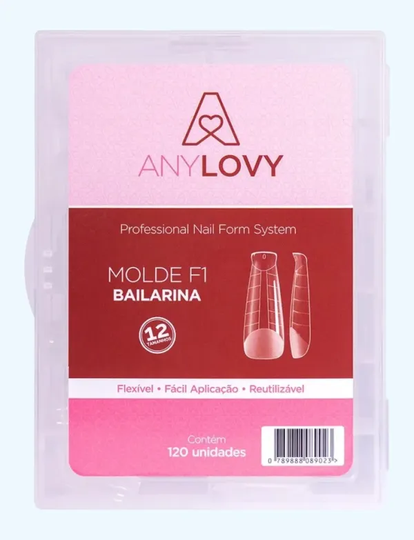 ✨ Molde F1 Bailarina Anylovy 120 Un – Precisão e Praticidade para Alongamento Profissional ✨