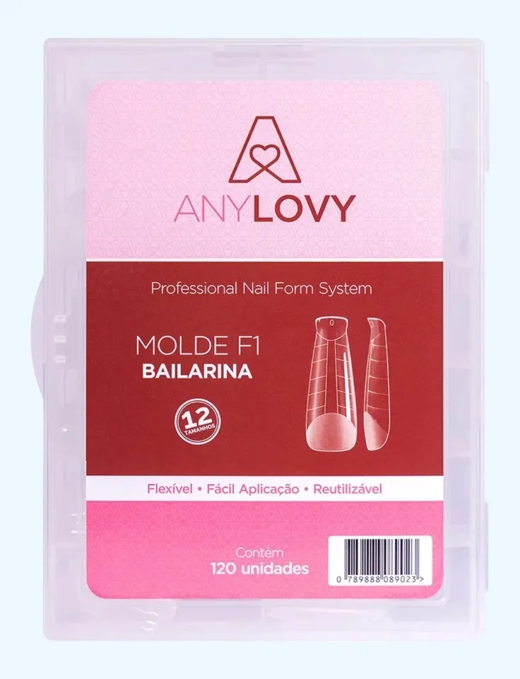 ✨ Molde F1 Bailarina Anylovy 120 Un – Precisão e Praticidade para Alongamento Profissional ✨ - 1