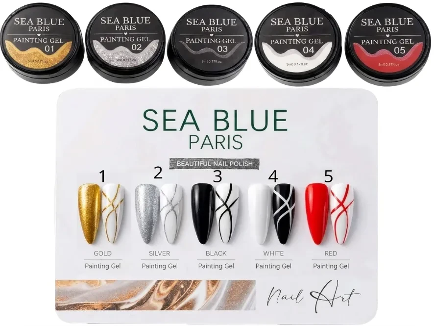 ✨ Paint Gel Sea Blue Red (Vermelho) – Alta Pigmentação e Precisão para Nail Art Profissional ✨ - 2