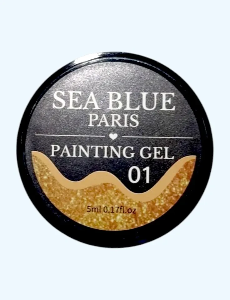 ✨ Paint Gel Sea Blue Gold (Dourado) – Alta Pigmentação e Precisão para Nail Art Profissional ✨ - 1