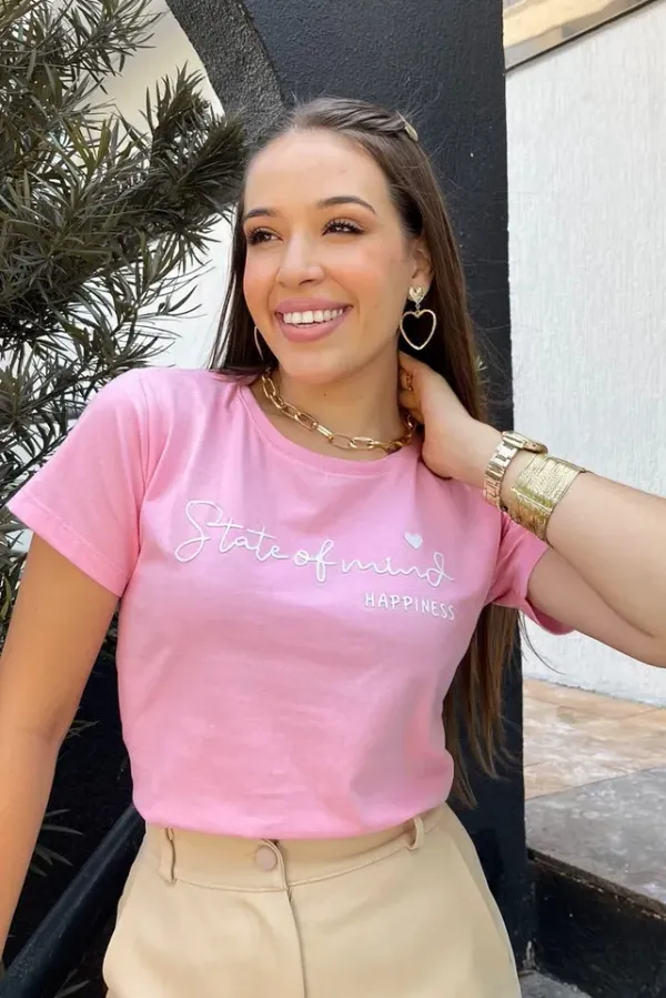 T-Shirt State Of Mind Rosa