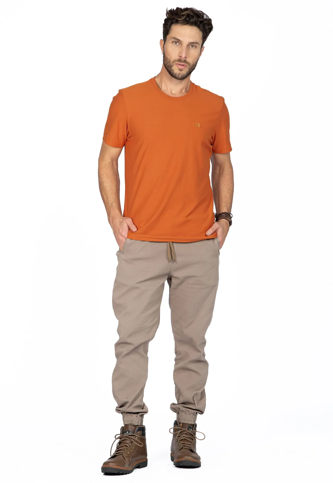 Camiseta Masculina Lisa Tam M - 3