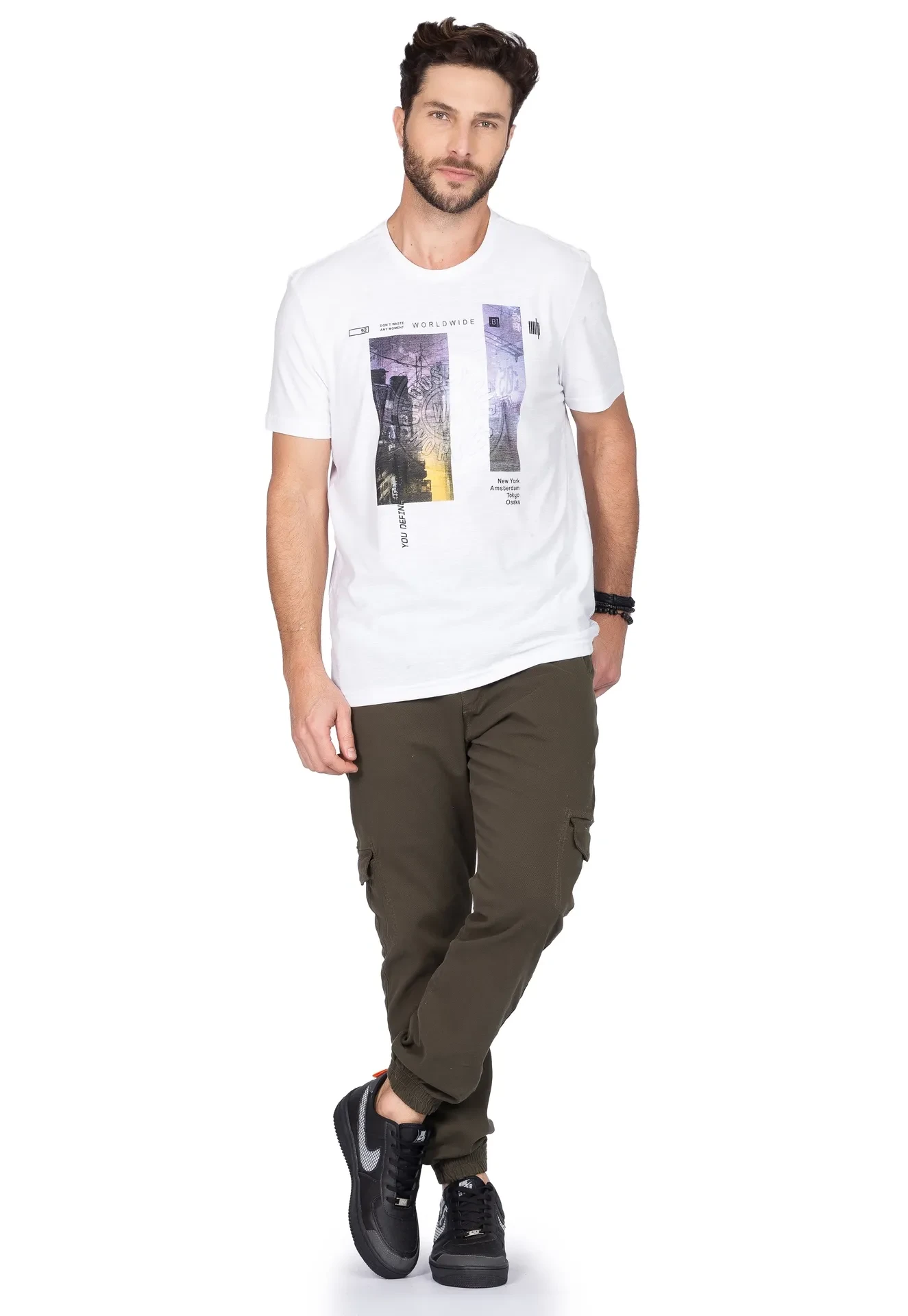 Camiseta Masculina Branca - 2