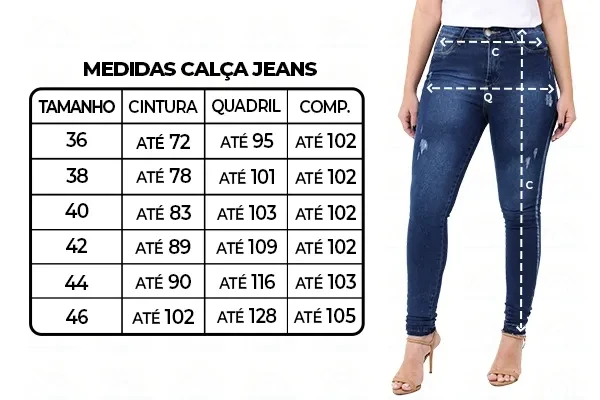 Skinny Básica Modeladora Cintura Alta Levanta Bumbum - 6