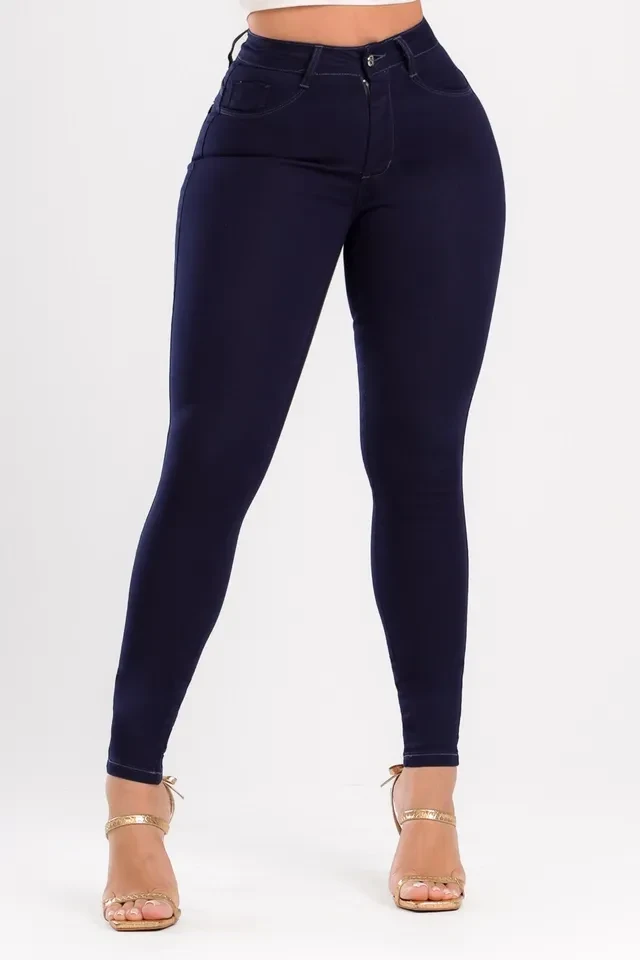 Skinny Básica Modeladora Cintura Alta Levanta Bumbum - 1