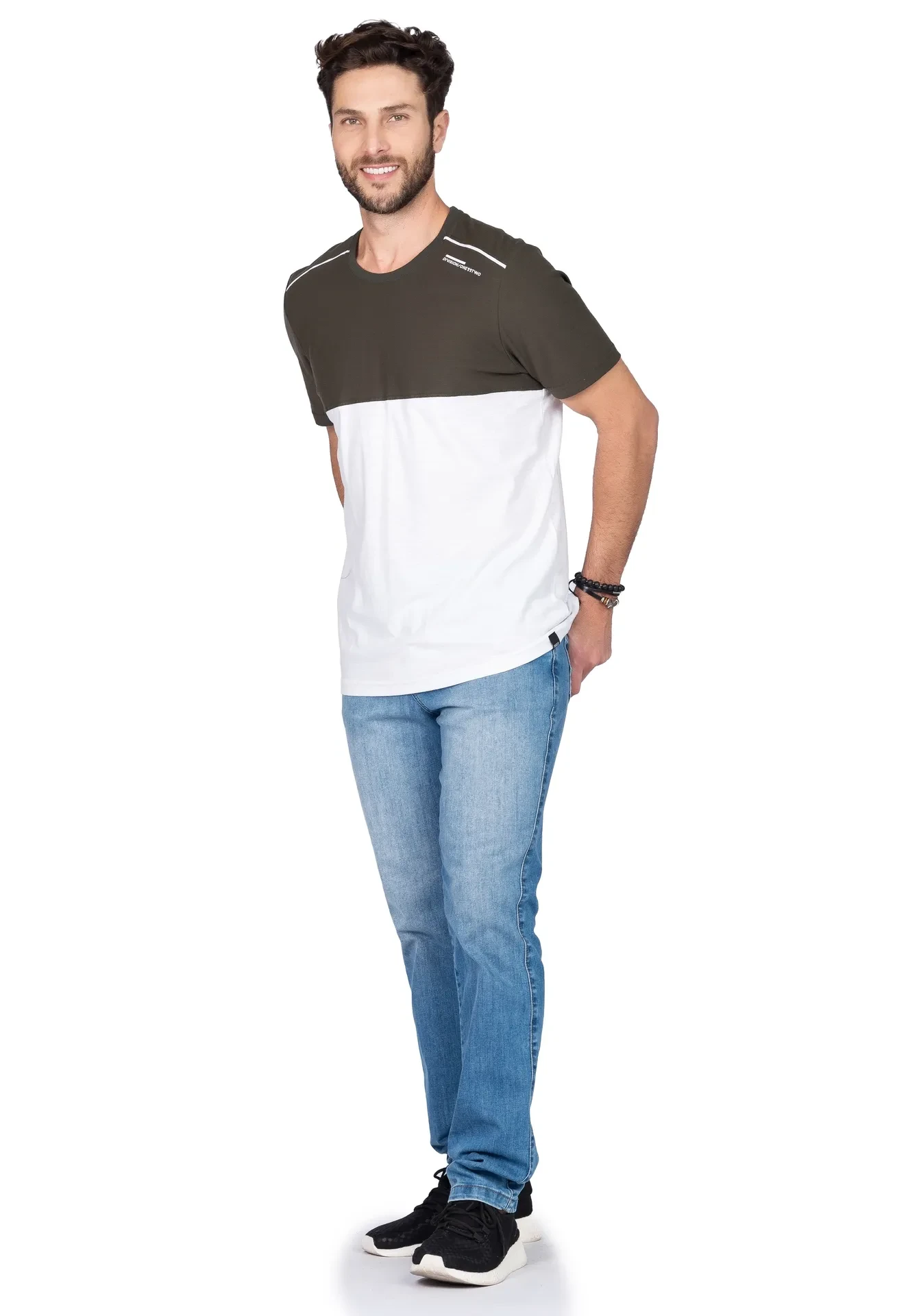 Camiseta Masculina Duas Cores - 2