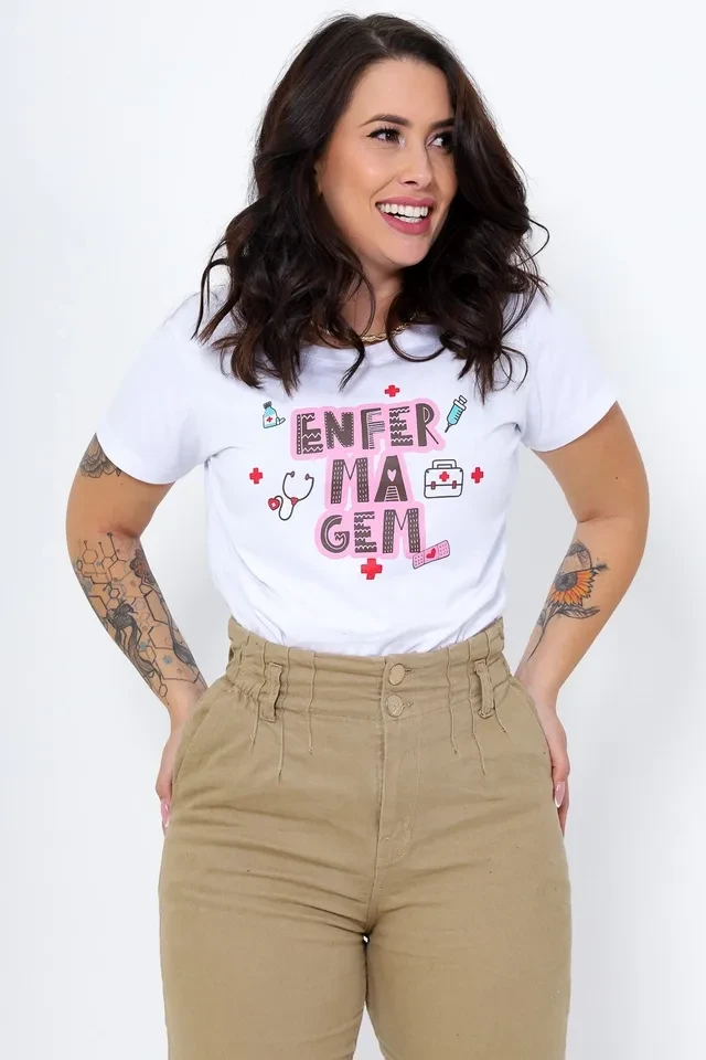 T-shirt Enfermagem Branca M - 2