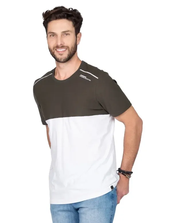 Camiseta Masculina Duas Cores