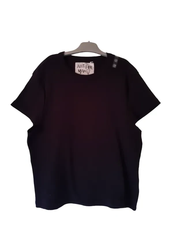Blusa Gola Redonda Preta  - 1