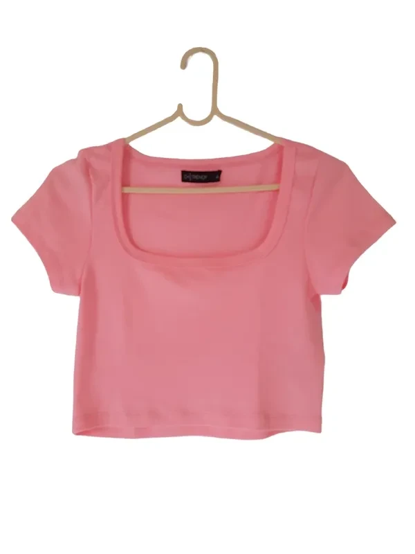 Croped Com Manga Cor Rosa 🌷 - 1