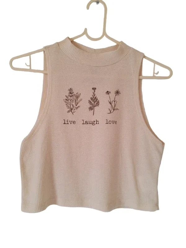 Croped Sem Manga Live Laugh Love - 1