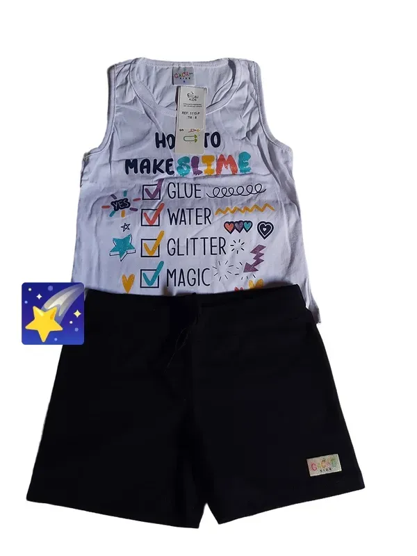 Conjunto Feminino Blusa Regata 6 Anos 