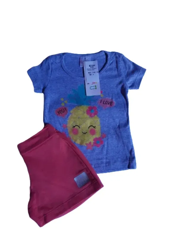 Conjunto Feminino Blusa Cinza 🍍