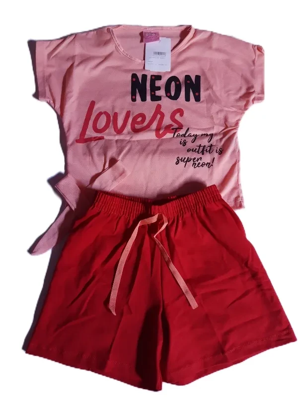 Conjunto Feminino Neon Lovers 8 Anos - 1