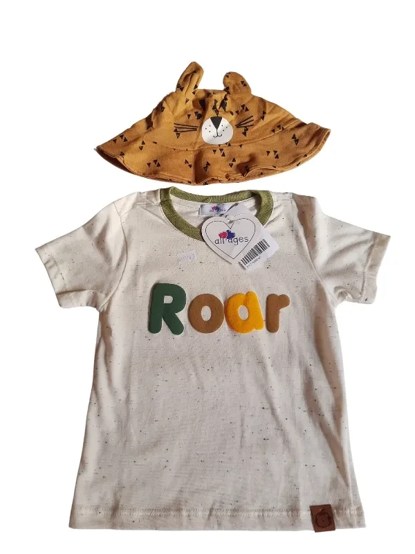 Camiseta Manga Curta Mescla Roar Com Chapéu  - 2