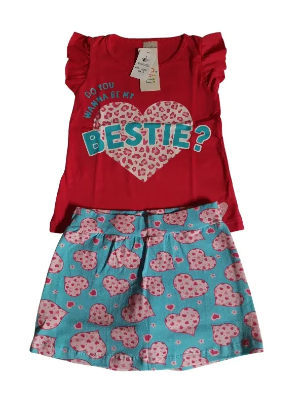 Conjunto Feminino Blusa Vermelha Bestie?💓
