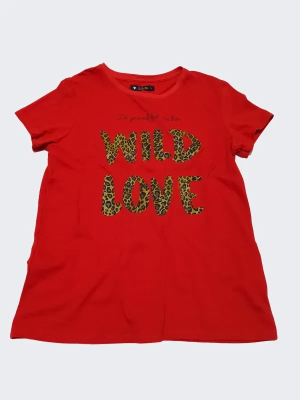 T-shirt Vermelha Wild Love Tam M - 2