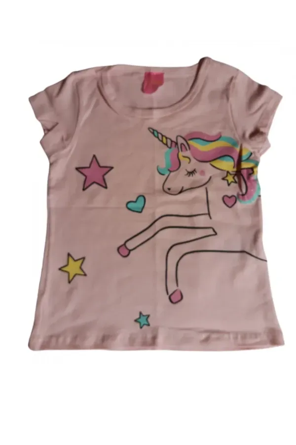 Blusa Rosa Com Desenho Unicórnio 🦄