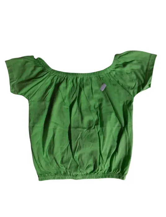 Blusa Com Manga Curta Ciganinha Verde