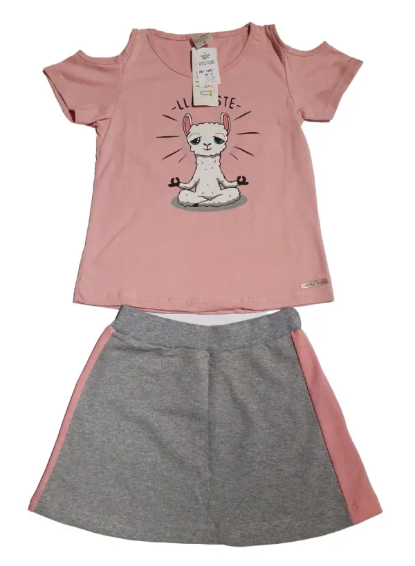 Conjunto Feminino Llamaste Blusa Rosa