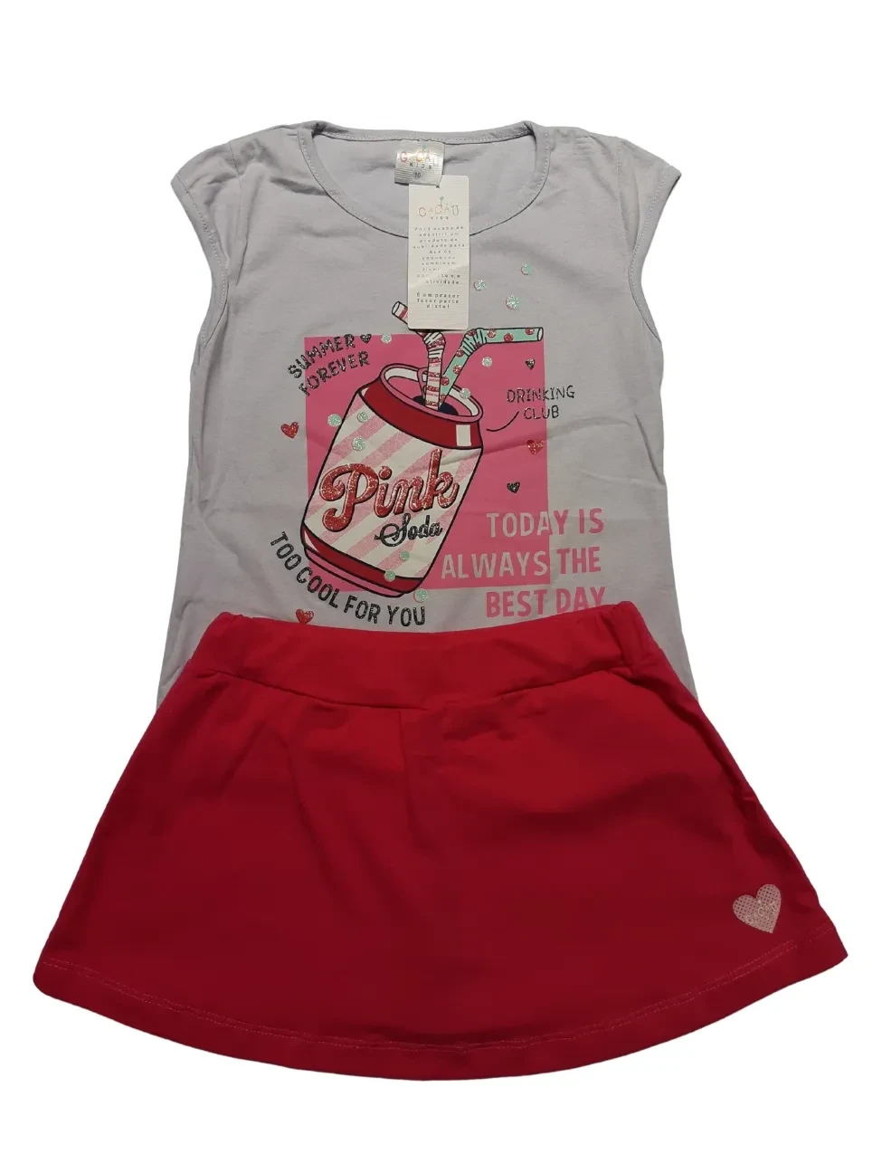 Conjunto Feminino Pink Soda Short Saia - 2