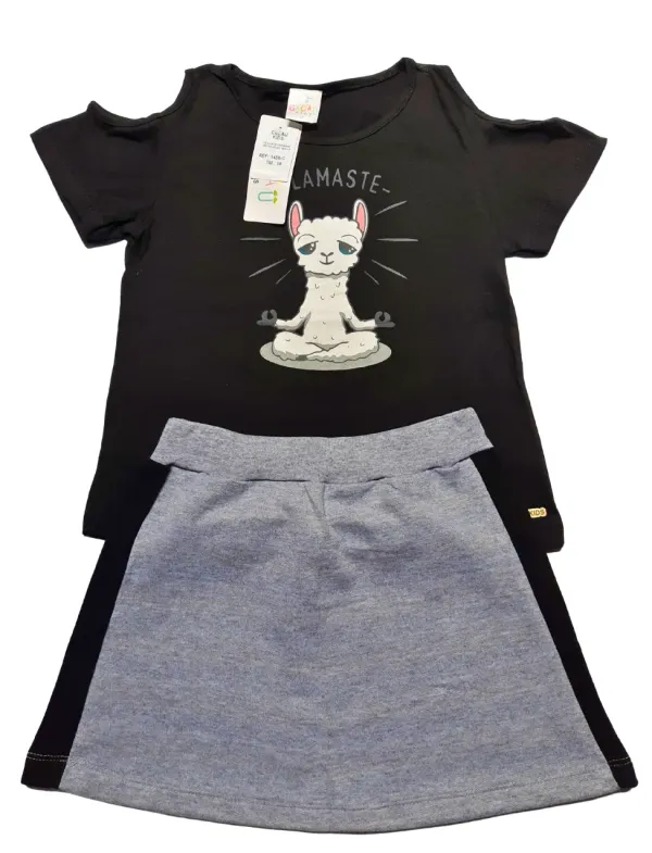 Conjunto Feminino Llamaste Blusa Preta