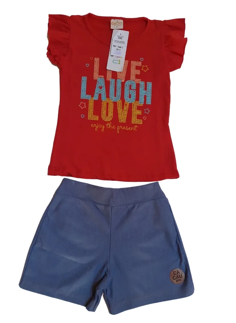 Conjunto Feminino Blusa Vermelha - 1