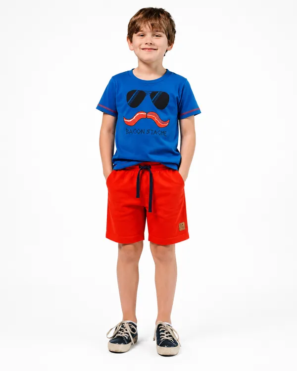  Conjunto Masculino Camiseta Azul 