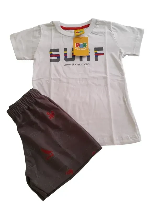 Conjunto Masculino Camiseta Branca Surf - 2