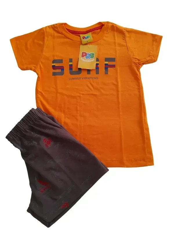 Conjunto Masculino Camiseta Laranja Surt - 2