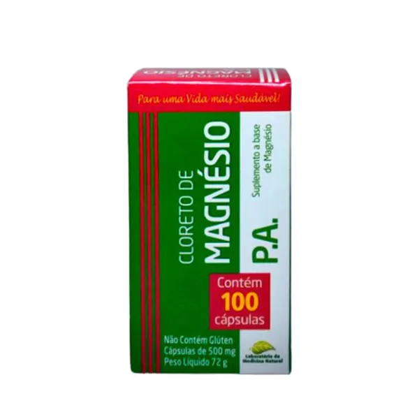Cloreto De Magnésio P.A 100 Cápsulas 500mg Medinal