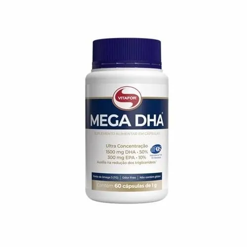 Mega DHA 1500mg Dha + 300mg Epa - 60 cápsulas - Vitafor
