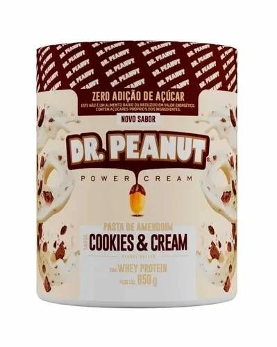 Pasta De Amendoim Cookies  Cream - Dr Peanut (650g) - 1