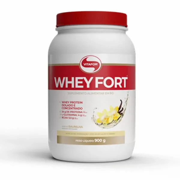 Whey Fort 3W- 900g Baunilha, Vitafor