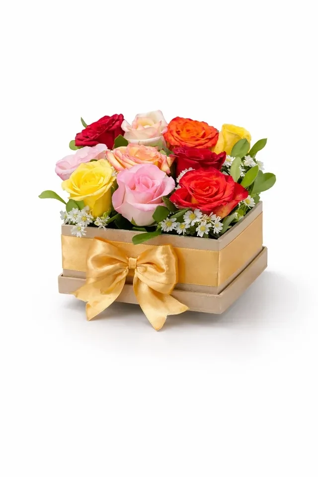 CAIXA BOX DE ROSAS MISTA (REF069) - 1