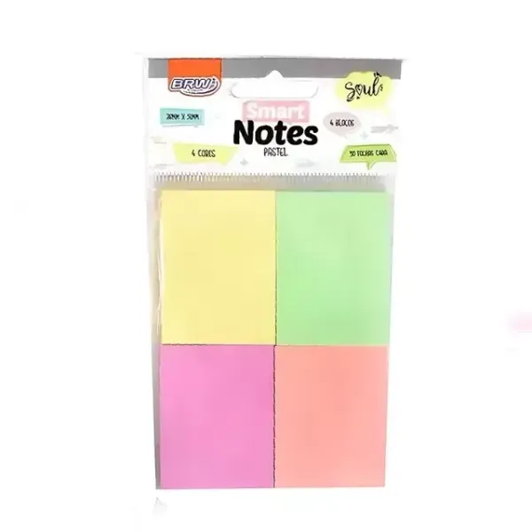 Bloco Adesivo Smart Notes Colorido Pastel - imagem 1