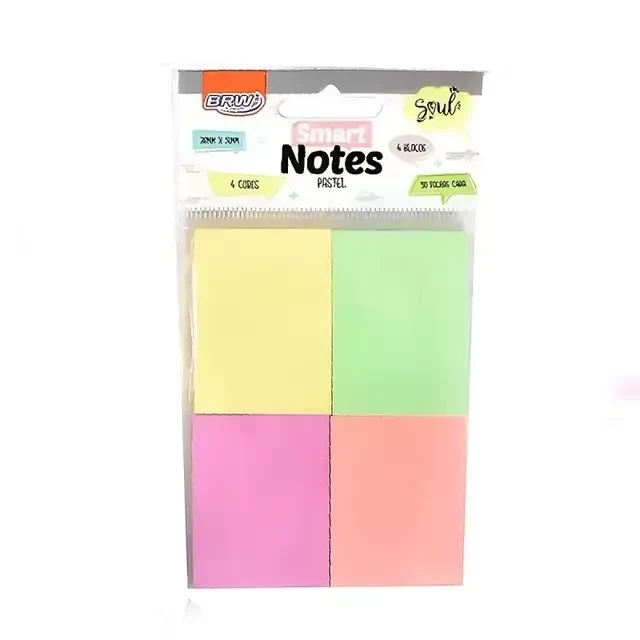Bloco Adesivo Smart Notes Colorido Pastel - 1