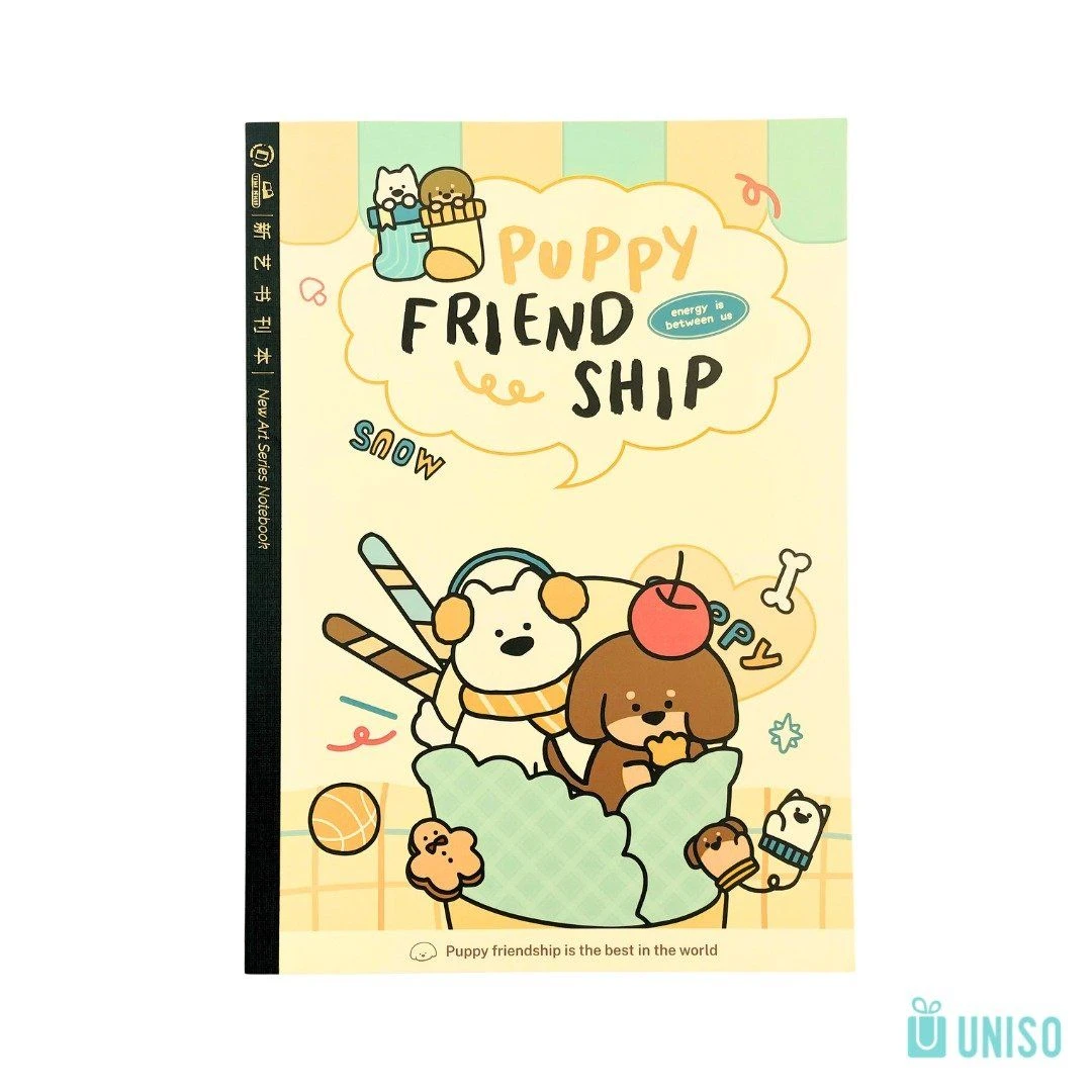 Caderno B5 Brochura Pautado Puppy Friend - UNISO - 1