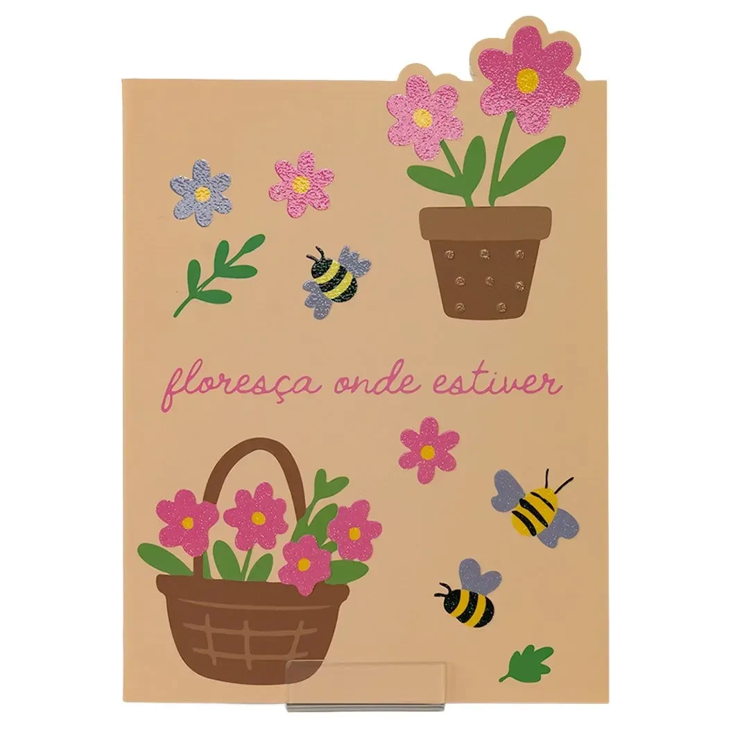 Caderno Brochura Pautado Floresça - FLORIÊ - 1