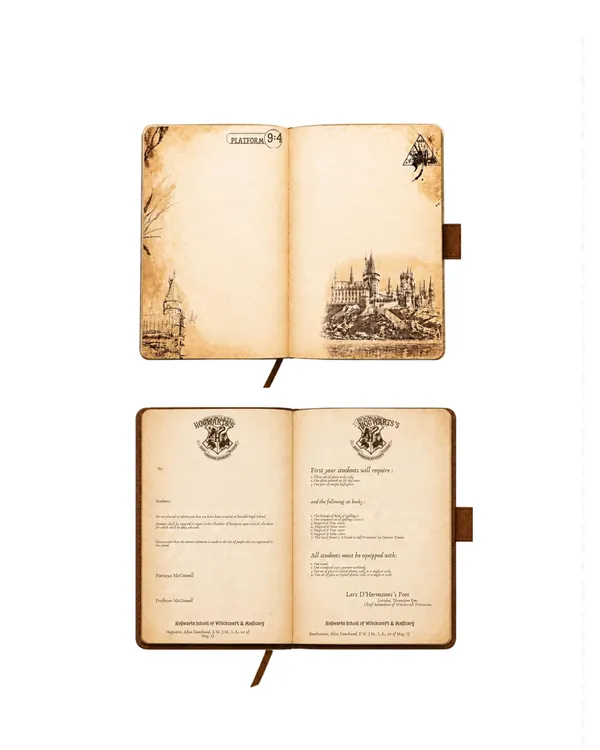 Caderno Harry Potter A5 | Diário Vintage Hogwarts - imagem 2
