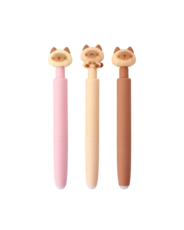 Caneta Apagável Kawaii Gatinho - imagem 1