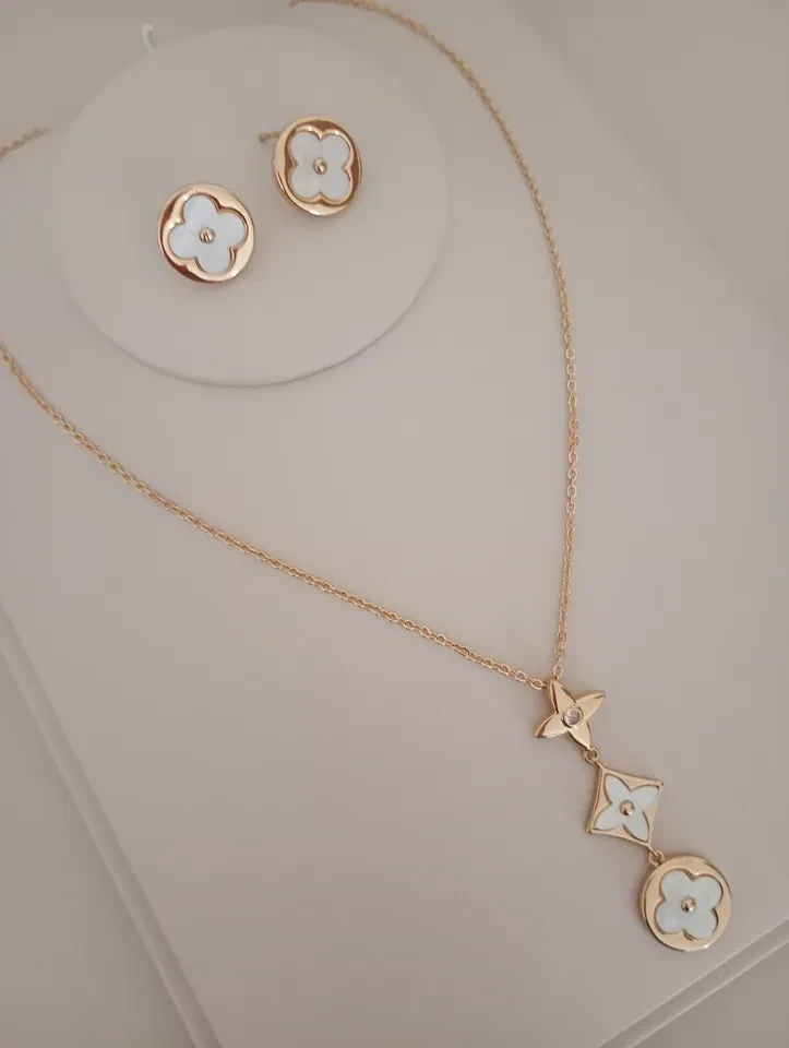 Conjunto VP Brinco e Colar Madre Pérola Gravatinha - 3