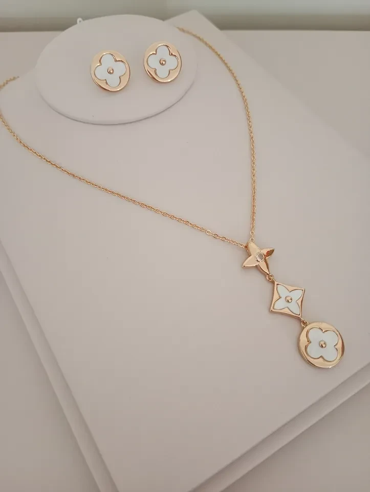 Conjunto VP Brinco e Colar Madre Pérola Gravatinha - 2