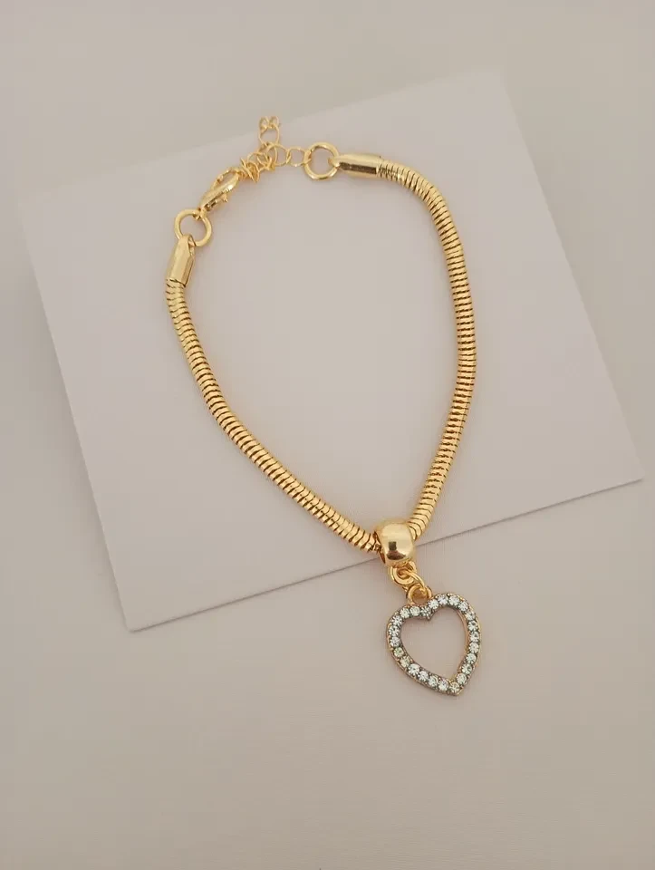 Pulseira VP Coração Vazado Strass - 1
