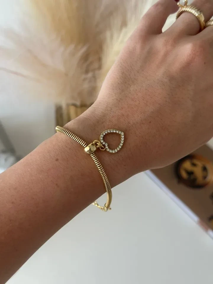 Pulseira VP Coração Vazado Strass - 2