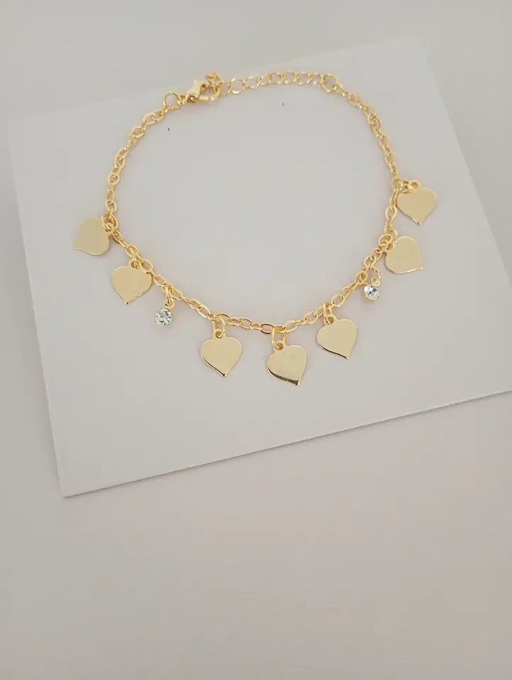 Pulseira VP Corações com Strass - 1